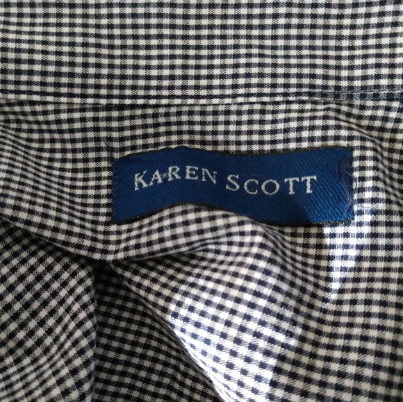 Embroidered Christmas Shirt Black White Gingham Check Snowman Large Chest 42" - Picture 6 of 8